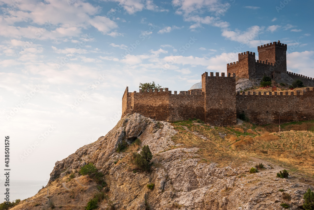 Fototapeta premium Genoa fortress of the 7th century AD. The city of Sudak. Crimea.