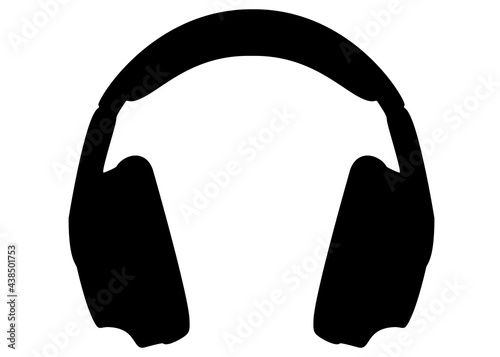 Great headphones for listening to music. Vector image.
