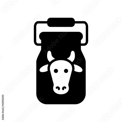 Can container for milk vector flat glyph icon