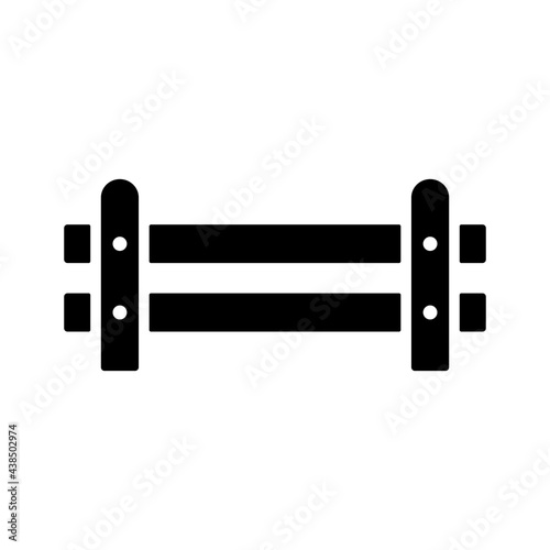 Wooden farm fence from crossed planking glyph icon