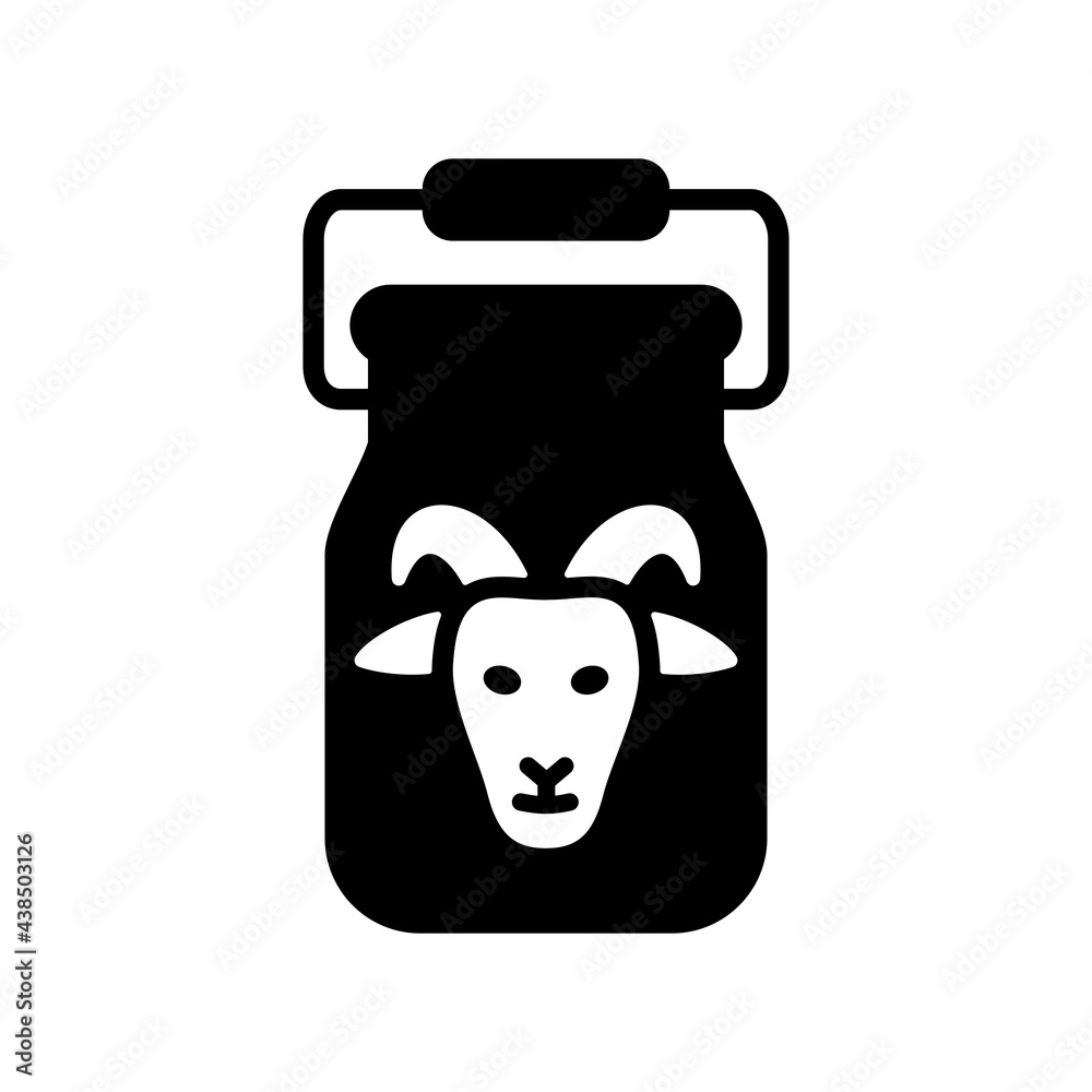 Can container for milk vector flat glyph icon Can container for milk vector flat glyph icon