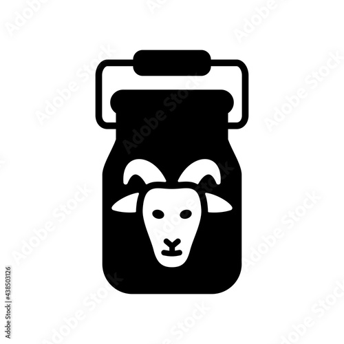 Can container for milk vector flat glyph icon