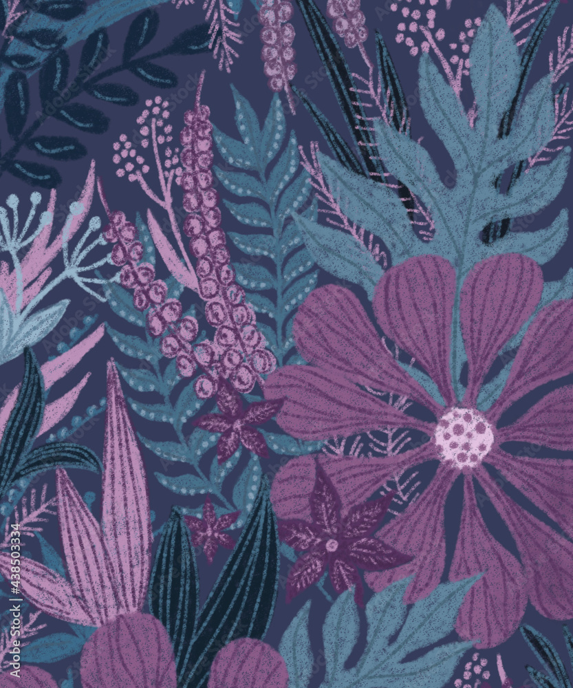 Fototapeta seamless floral pattern