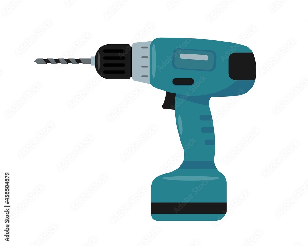 Drilling machine or hand drill icon isolated Drilling machine or hand drill icon isolated