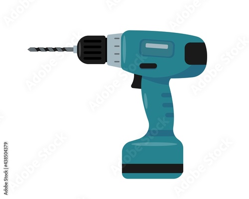 Drilling machine or hand drill icon isolated