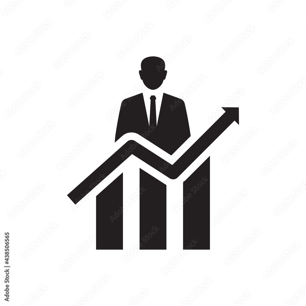 business performance icon - business presentation icon business performance icon - business presentation icon