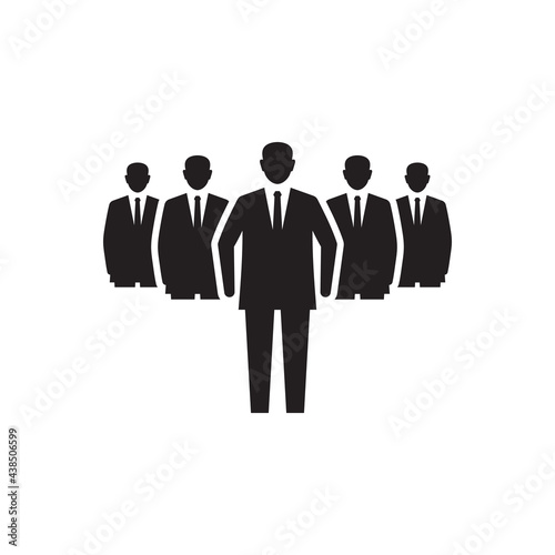 Business team leader and manager icon