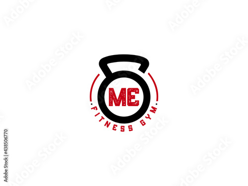 Letter ME Logo, Gym ME, fitness me logo icon design