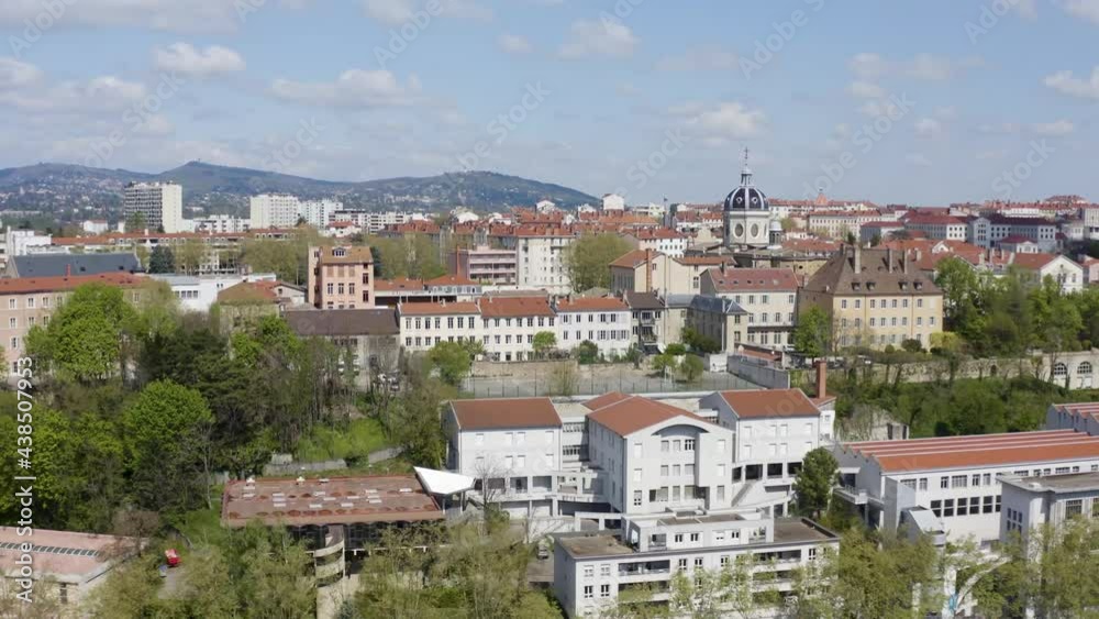Aerial view Lyon France Aerial view Lyon France