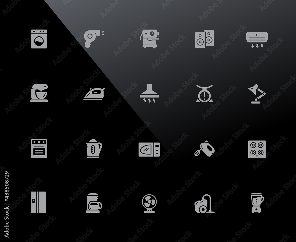 Home Appliances Icons // 32px Black - Vector icons adjusted to work in a 32 pixel grid.
Home Appliances Icons // 32px Black - Vector icons adjusted to work in a 32 pixel grid.