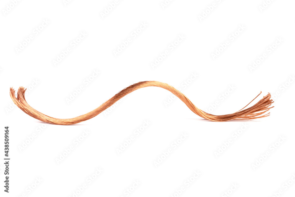 Copper Wire Cable Isolated on White Background Copper Wire Cable Isolated on White Background