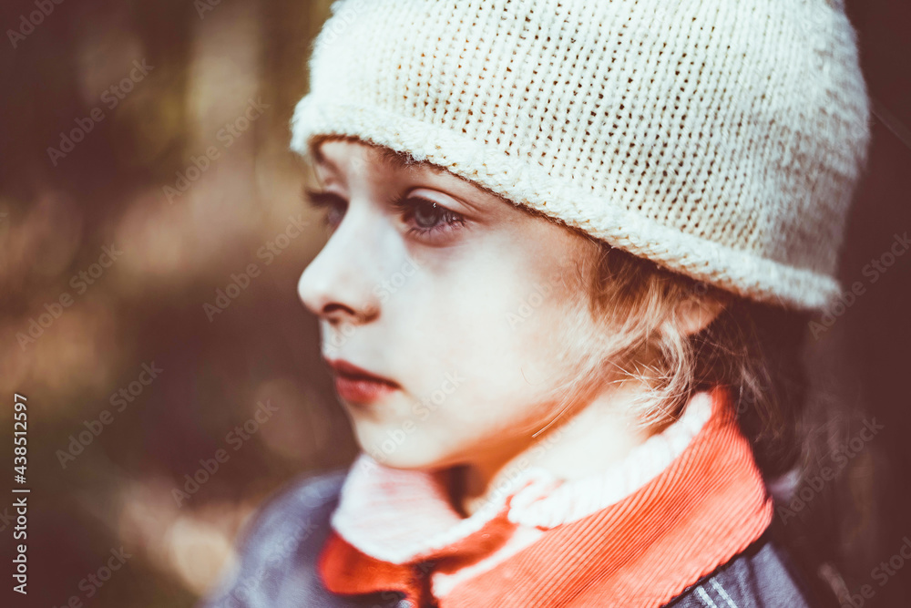 portrait of a girl in a hat portrait of a girl in a hat