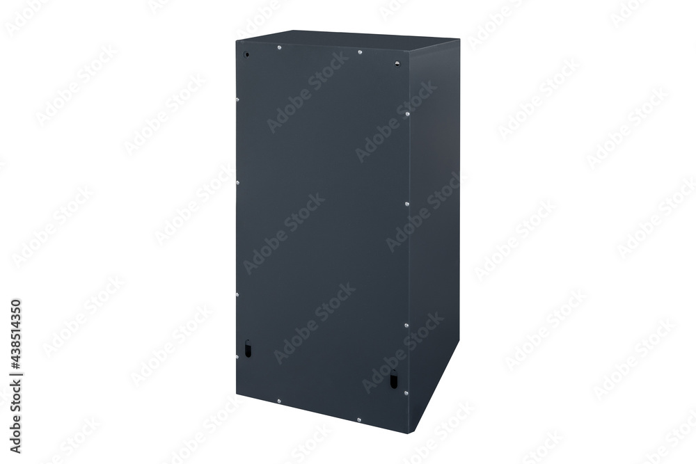 Deep blue or gray mailboxes on the white background isolated. Mail box for entrance of apartment house. Metal mailbox Deep blue or gray mailboxes on the white background isolated. Mail box for entrance of apartment house. Metal mailbox