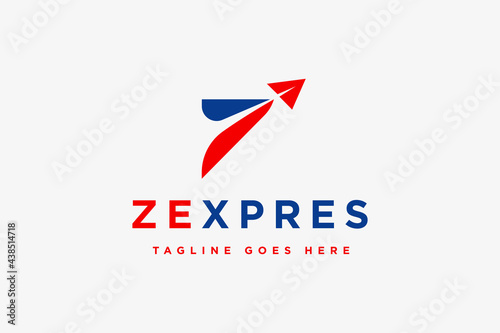 Abstract Delivery logo design vector illustration. Delivery suitable for business and finance company logos