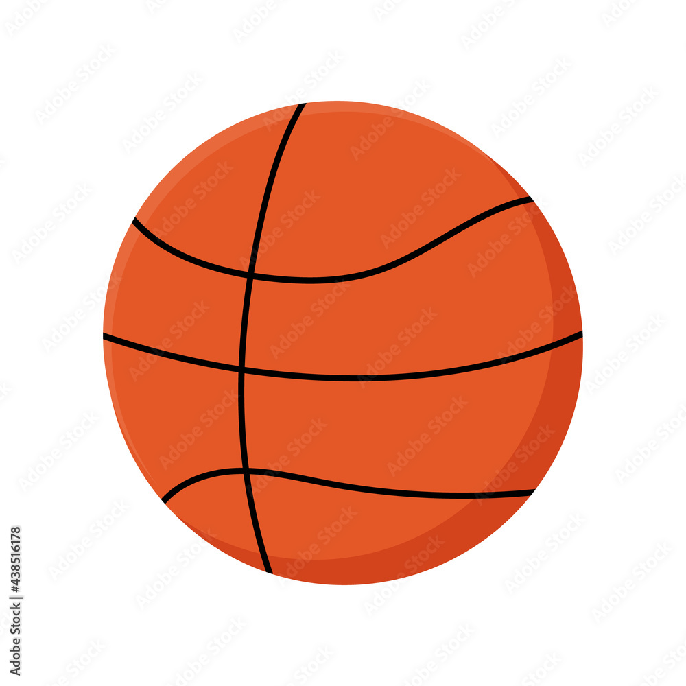 Fototapeta premium A basketball on a white background for use in web design