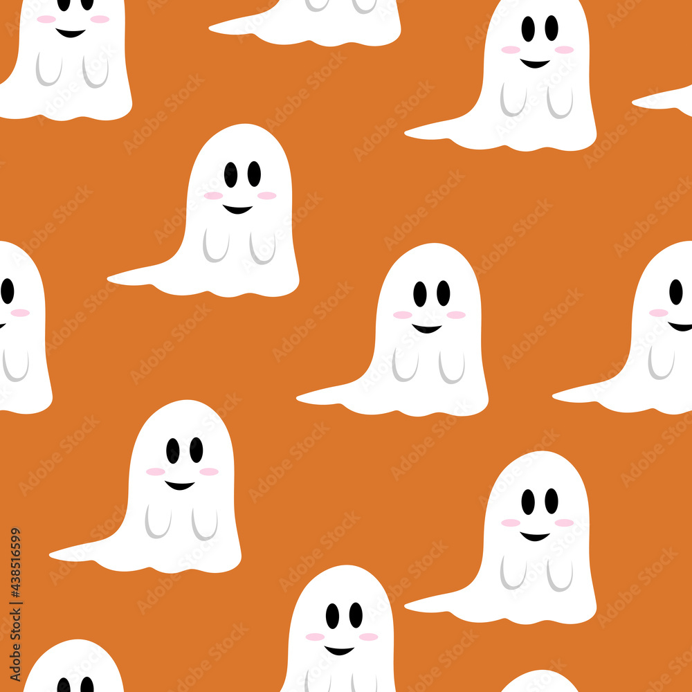 Halloween vector seamless pattern. Funny ghost. Halloween vector seamless pattern. Funny ghost.