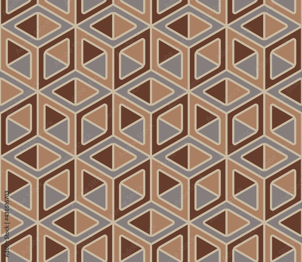 Cubes. Seamless 3D pattern. Optical illusions. Op Art. Template for fabric or wrapping. Modern textile. Psychedelic geometric design. Stylish background. Wallpapers. Pastel colors. Luxury 3D Tiles.
Cubes. Seamless 3D pattern. Optical illusions. Op Art. Template for fabric or wrapping. Modern textile. Psychedelic geometric design. Stylish background. Wallpapers. Pastel colors. Luxury 3D Tiles.