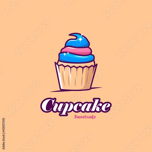 Cake logo template design vector concept