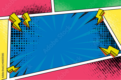 Copy space comic template background design