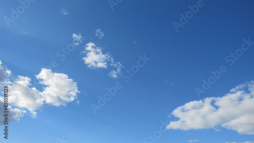 Blue sky with lush clouds