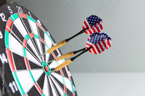 darts in the center of darts