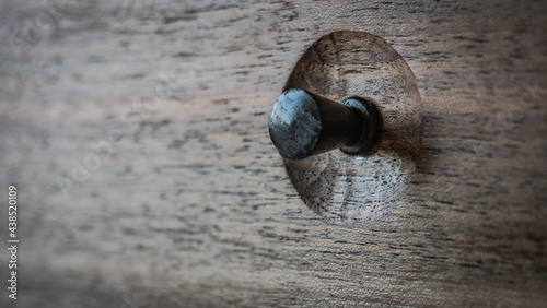 maple and walnut cabinet and bog oak handle