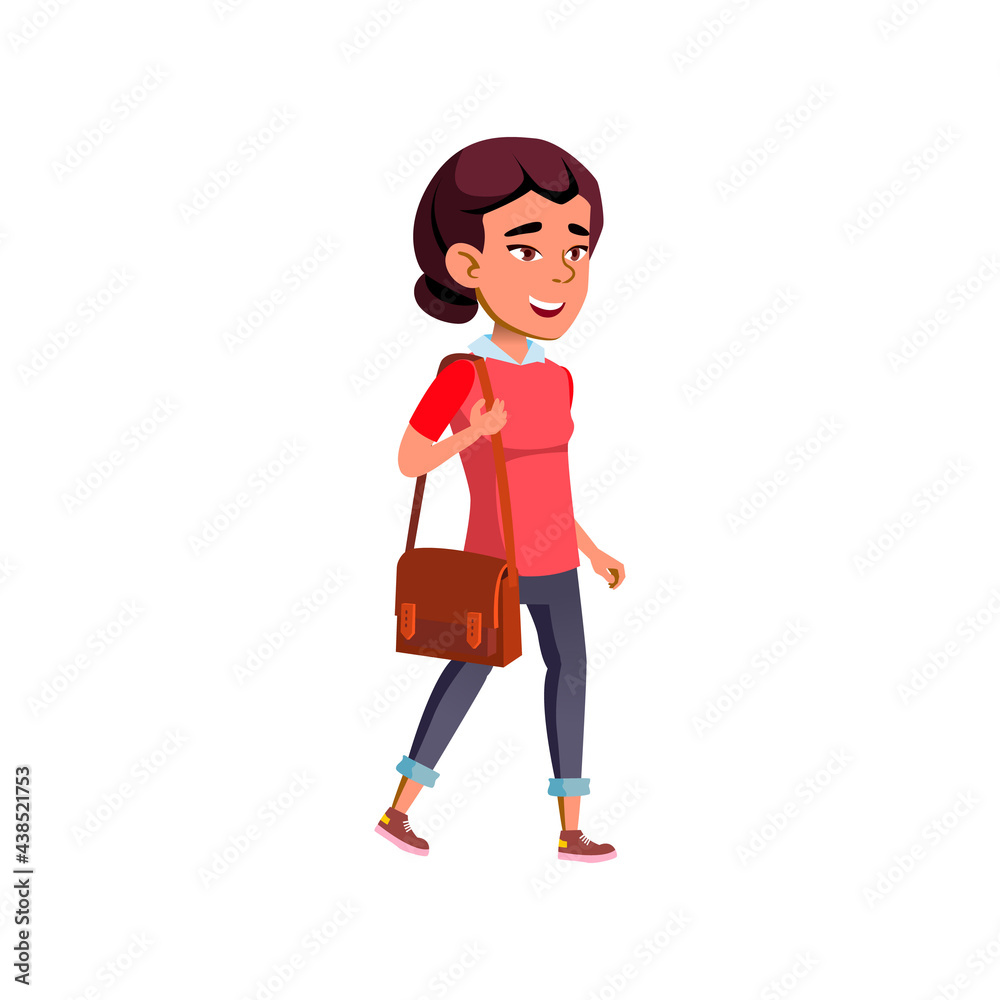 beautiful girl student go to university cartoon vector. beautiful girl student go to university character. isolated flat cartoon illustration beautiful girl student go to university cartoon vector. beautiful girl student go to university character. isolated flat cartoon illustration