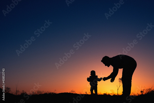 Father and Child Sunset