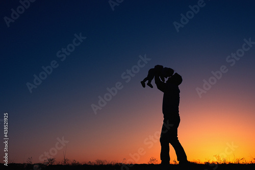 Father and Child Sunset