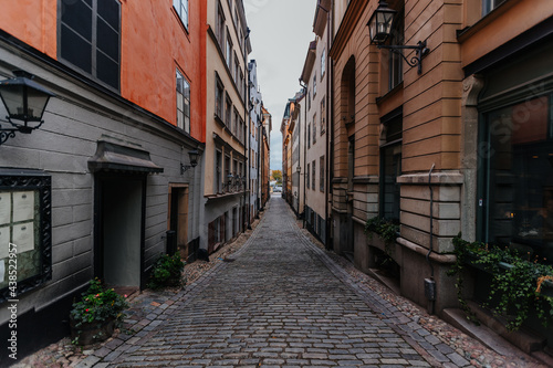 Old town in Stockholm, Sweden in autumn photo