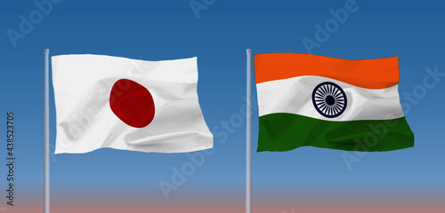 インドと日本の国旗