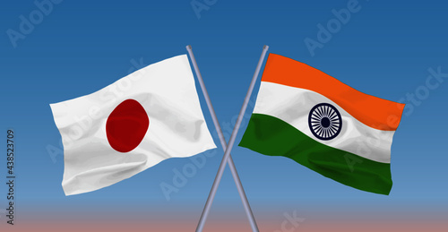 インドと日本の国旗