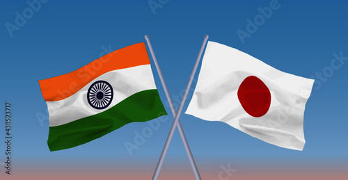 インドと日本の国旗