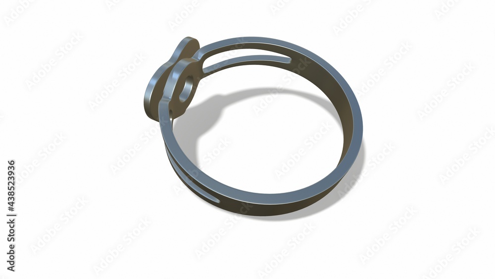 Heart shape ruby and diamond ring on white 3d-illustration 3d-rendering Heart shape ruby and diamond ring on white 3d-illustration 3d-rendering