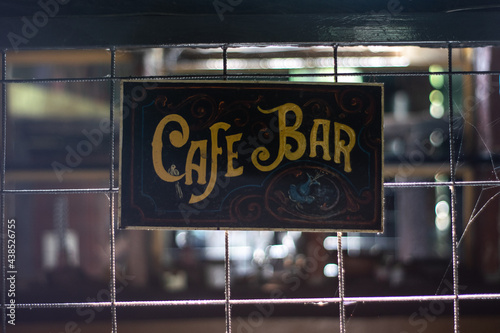 Cafe bar sign photo