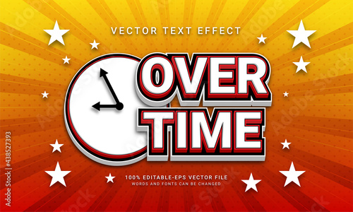 Over time 3d text style effect