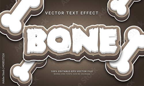 Bone editable text effect