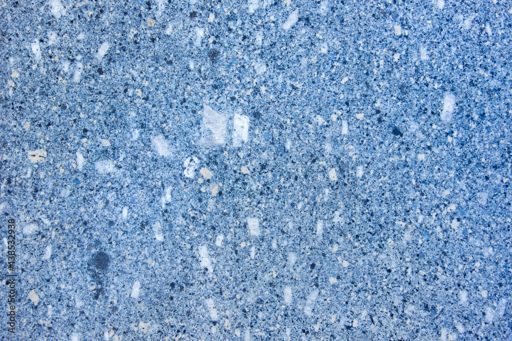 Wall terrazzo texture gray blue of stone granite black white background marble surface pattern sandstone small have mixed sand tile background.