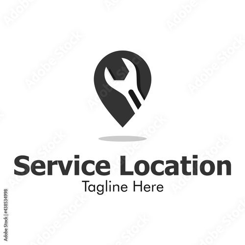 Free Download Illustration Vector Graphic of Service Location Logo. Perfect to use for Service Center - GFXLoad