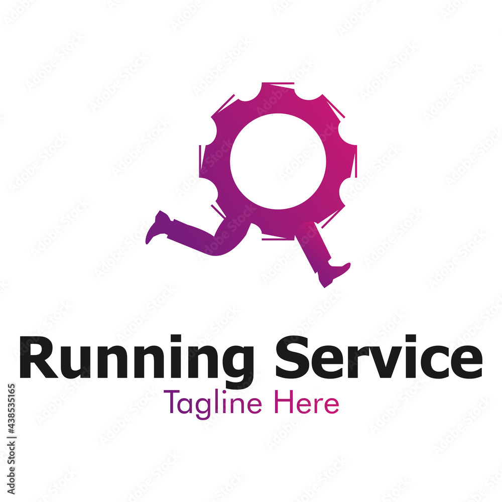 Illustration Vector Graphic of Running Service Logo. Perfect to use for Technology Company Illustration Vector Graphic of Running Service Logo. Perfect to use for Technology Company