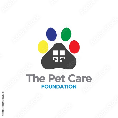 pet care logo designs for protection and foundation logo