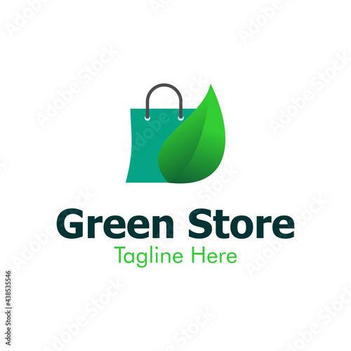 Illustration Vector Graphic of Green Store Logo. Perfect to use for Technology Company