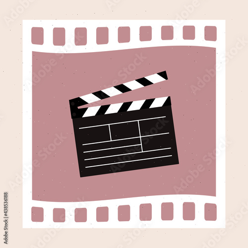 movie clapboard illustrationfilm poster