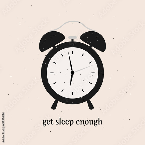 get sleep enough quote card retro alarm, clock