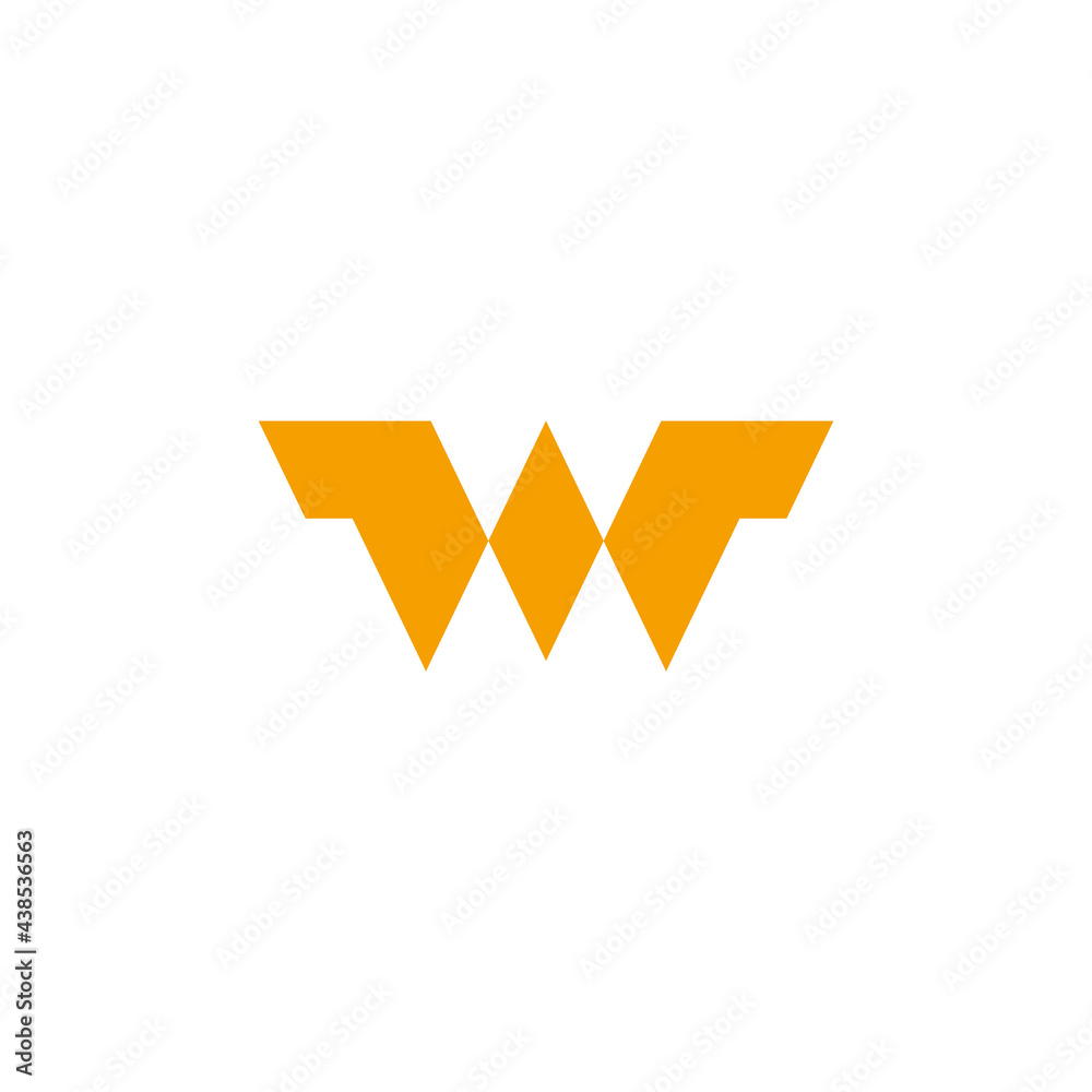 letter w wings simple geometric line logo vector letter w wings simple geometric line logo vector