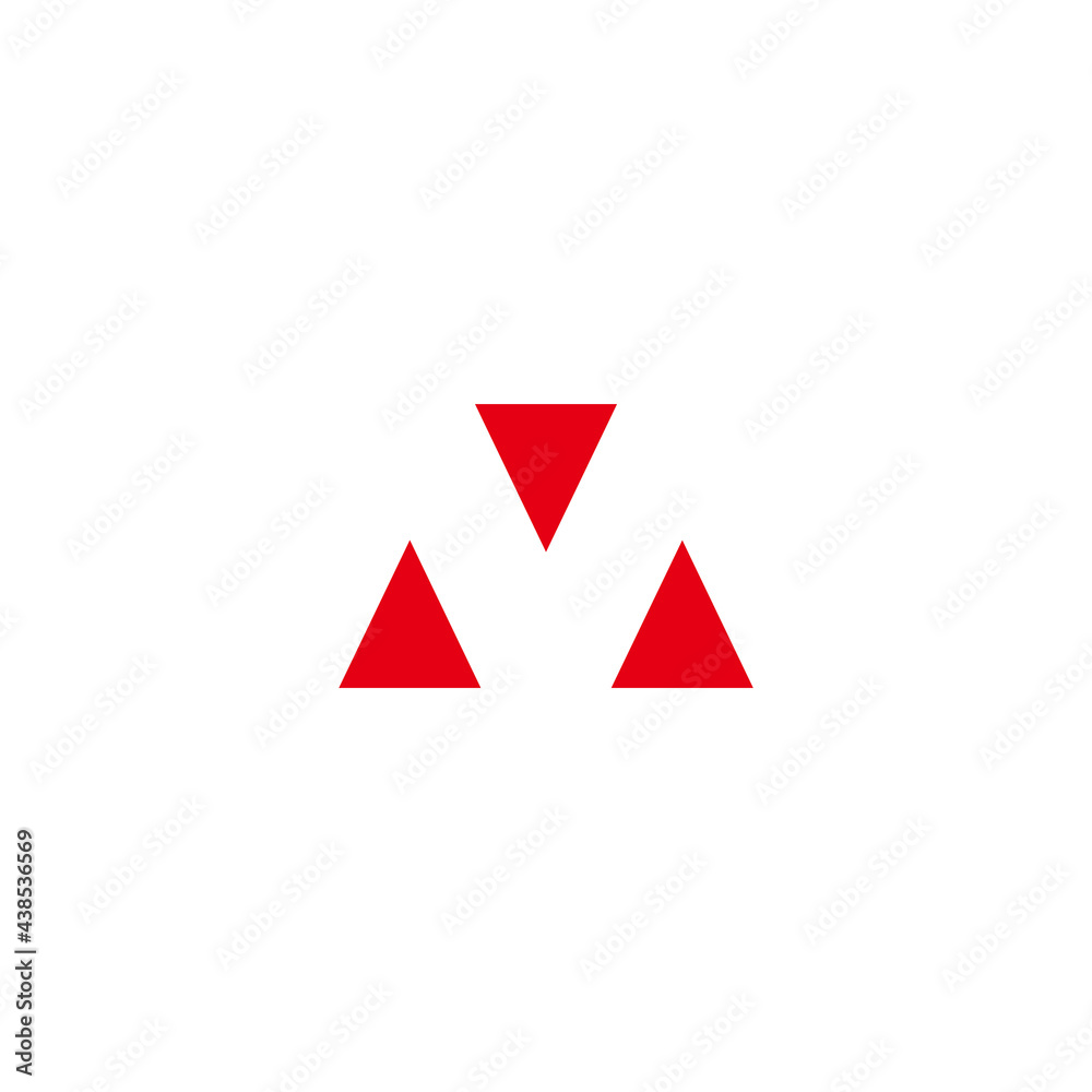 letter v triangles negative space simple logo vector letter v triangles negative space simple logo vector