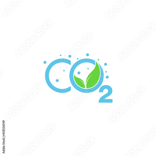 text co2 aqua scape blue water plant symbol logo vector photo