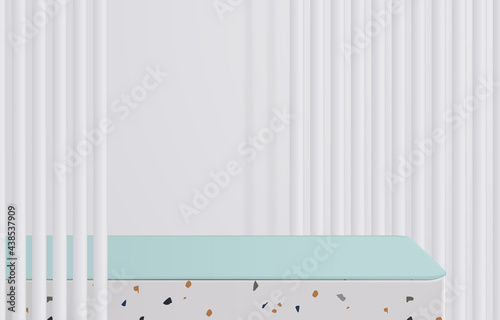 Abstract minimal scene. table top in white background. product presentation, mock up, show cosmetic product display, Podium, stage pedestal or platform. 3d vector