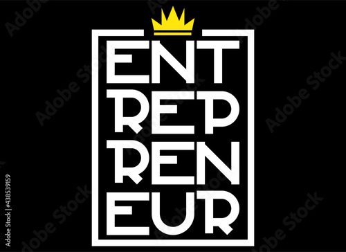 entrepreneur typography design 