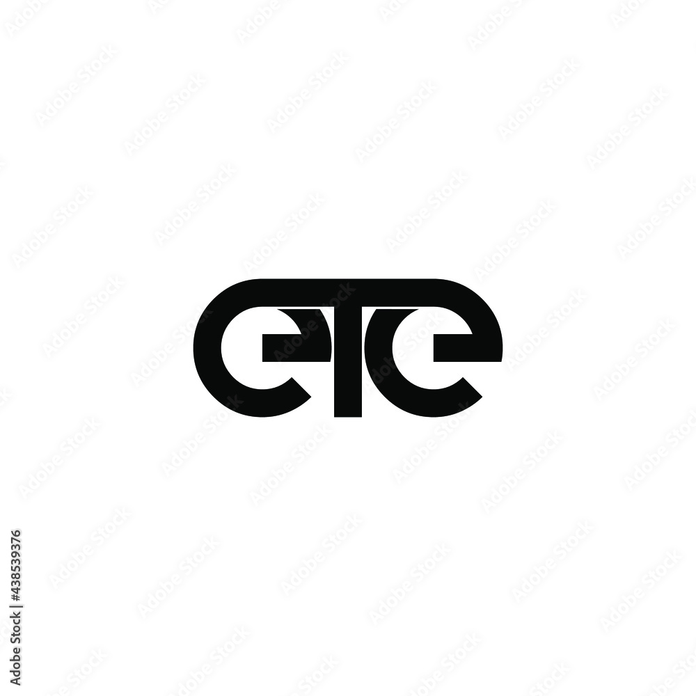 ete letter original monogram logo design